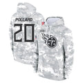 Blackjersey T.Titans #20 Tony Pollard Player Camo Arctic Salute to Service Pullover Hoodies Home Game Stitched Jerseys