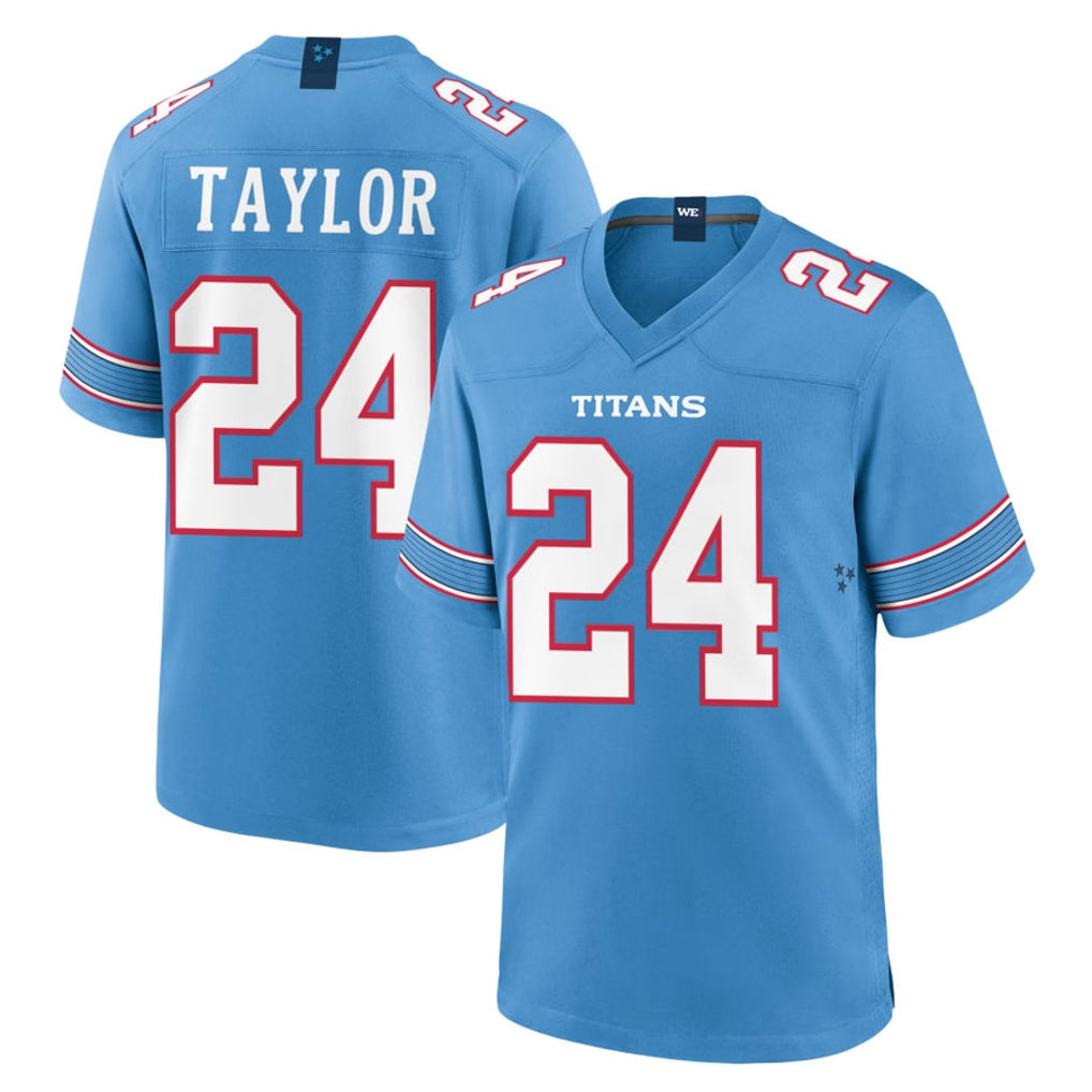 Blackjersey T.Titans #24 Alontae Taylor Player Light Blue 2026 Game Home Stitched Jerseys
