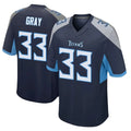 Blackjersey T.Titans #33 Cedric Gray Player Navy Home Game Stitched Jerseys