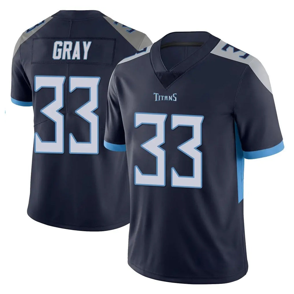 Blackjersey T.Titans #33 Cedric Gray Player Navy Limited Vapor Untouchable Home Game Stitched Jerseys