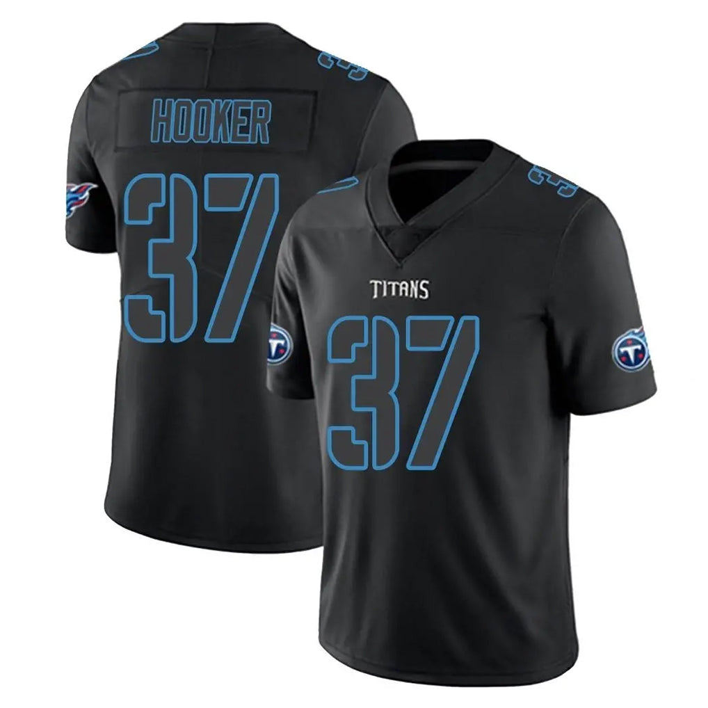 Blackjersey T.Titans #37 Amani Hooker Player Black Impact Limited Home Game Stitched Jerseys