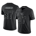 Blackjersey T.Titans #37 Amani Hooker Player Black Limited Reflective Home Game Stitched Jerseys