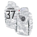 Blackjersey T.Titans #37 Amani Hooker Player Camo Arctic Salute to Service Pullover Hoodies Home Game Stitched Jerseys