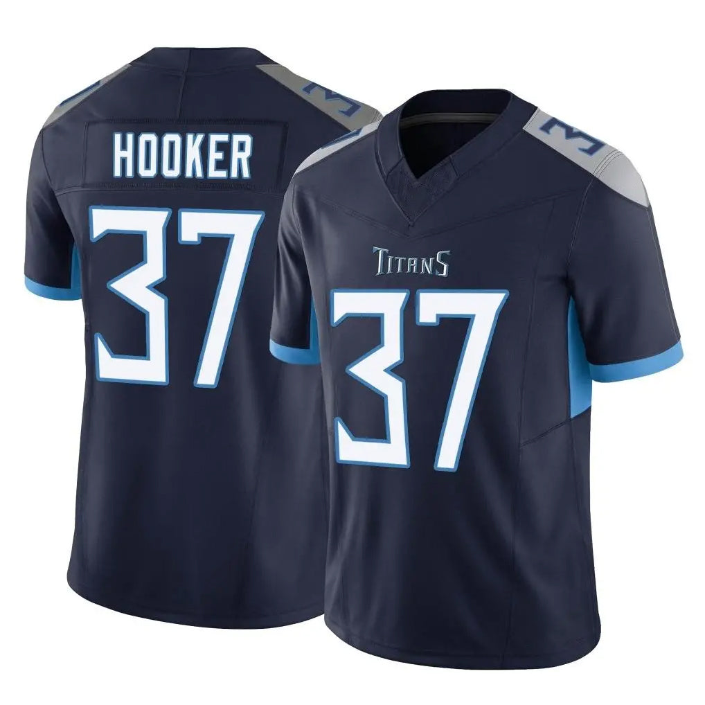 Blackjersey T.Titans #37 Amani Hooker Player Navy Limited Vapor F.U.S.E. Home Game Stitched Jerseys