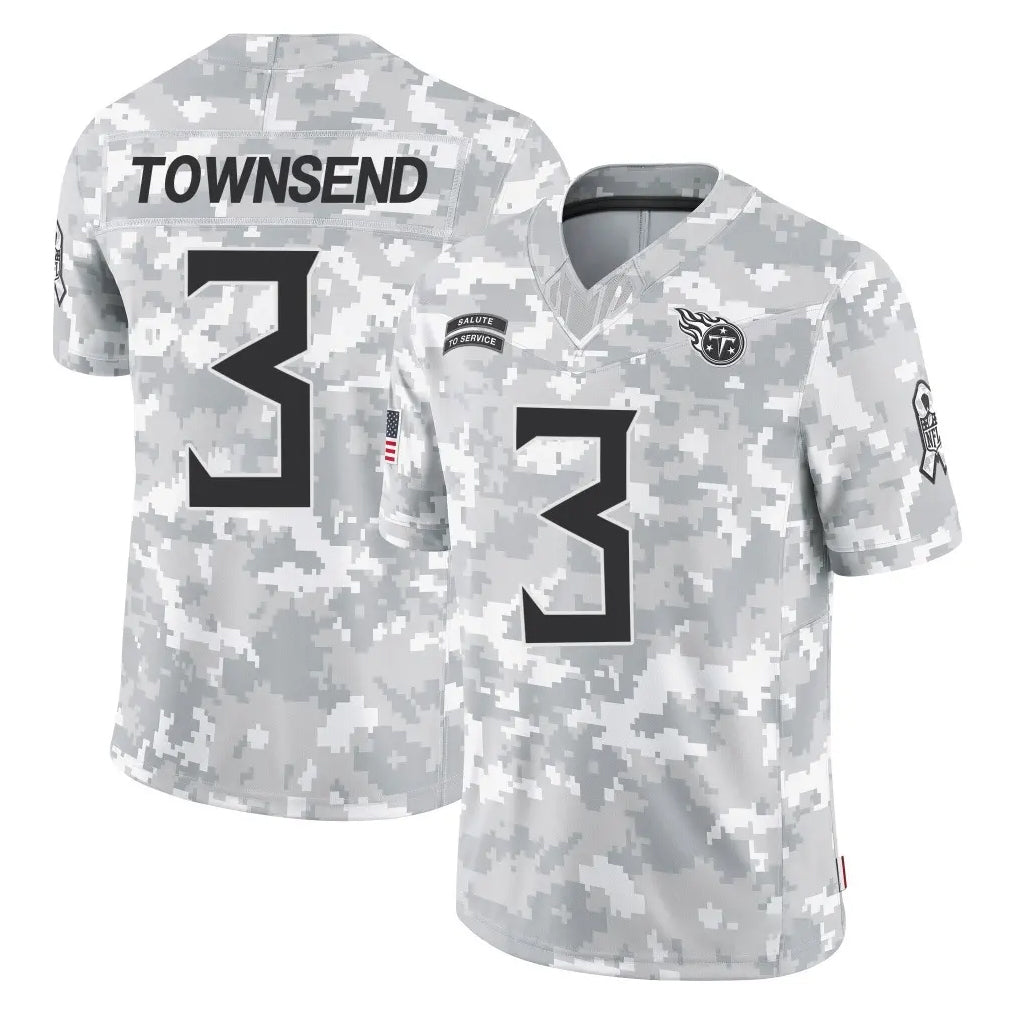 Blackjersey T.Titans #3 Tommy Townsend Player Arctic Camo Limited Salute to Service Home Game Stitched Jerseys