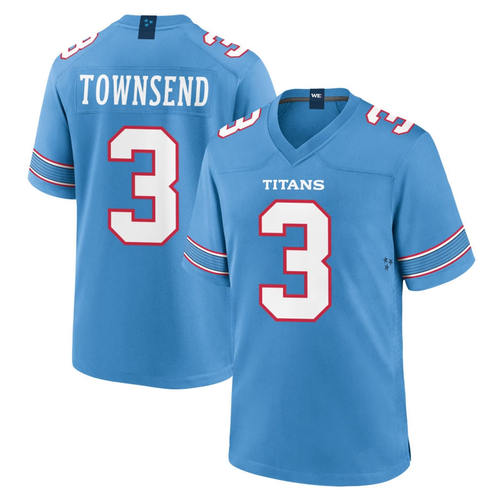 Blackjersey T.Titans #3 Tommy Townsend Player Light Blue 2026 Game Home Stitched Jerseys