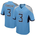 Blackjersey T.Titans #3 Tommy Townsend Player Light Blue Home Game Stitched Jerseys