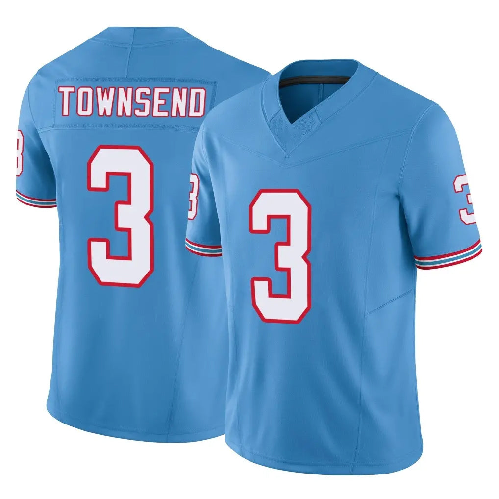 Blackjersey T.Titans #3 Tommy Townsend Player Light Blue Limited Vapor F.U.S.E. Home Game Stitched Jerseys