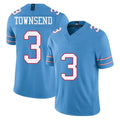 Blackjersey T.Titans #3 Tommy Townsend Player Light Blue Team Vapor F.U.S.E. Limited Home Game Stitched Jerseys