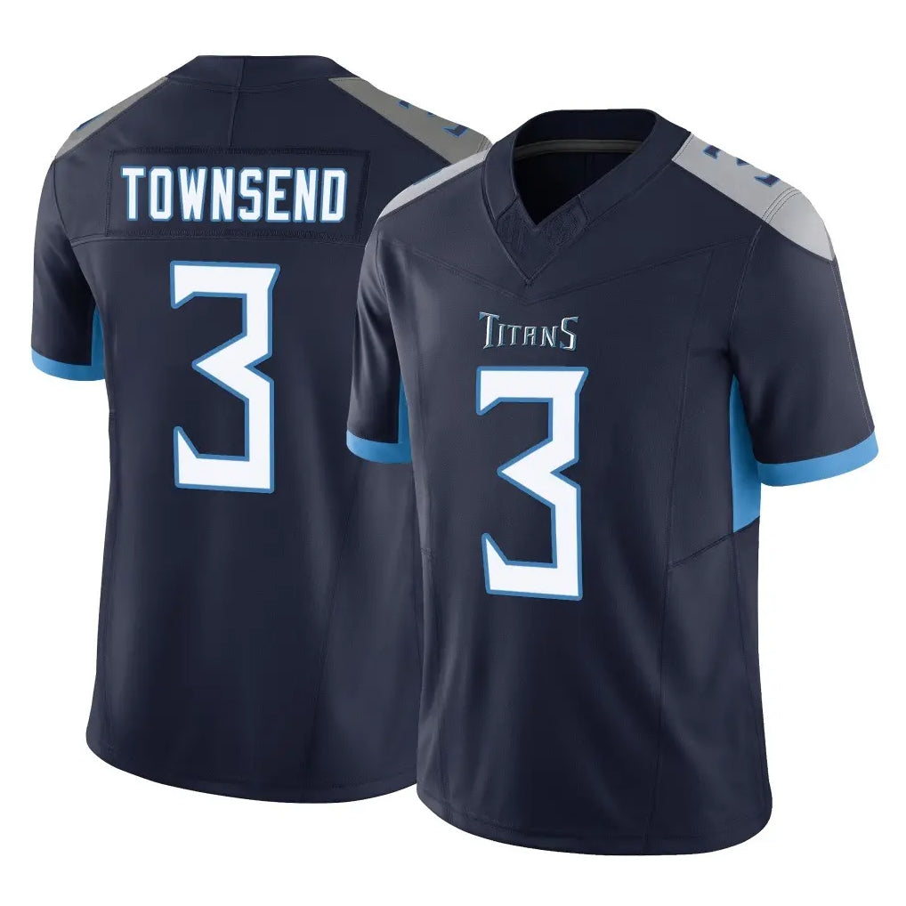 Blackjersey T.Titans #3 Tommy Townsend Player Navy Limited Vapor F.U.S.E. Home Game Stitched Jerseys