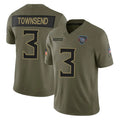 Blackjersey T.Titans #3 Tommy Townsend Player Olive Limited 2025 Salute to Service Home Game Stitched Jerseys