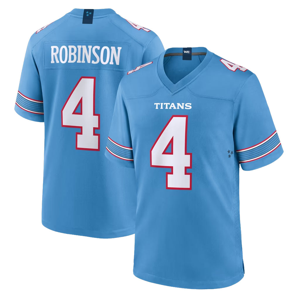 Blackjersey T.Titans #4 Wan'Dale Robinson Player Light Blue 2026 Game Home Stitched Jerseys
