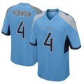 Blackjersey T.Titans #4 Wan'Dale Robinson Player Light Blue Home Game Stitched Jerseys