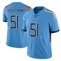 Blackjersey T.Titans #51 Austin Schlottmann Player Light Blue Limited Vapor Untouchable Home Game Stitched Jerseys
