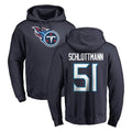Blackjersey T.Titans #51 Austin Schlottmann Player Navy Logo Pullover Hoodies Home Game Stitched Jerseys