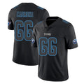 Blackjersey T.Titans #66 Fernando Carmona Jr. Player Black Impact Limited Home Game Stitched Jerseys