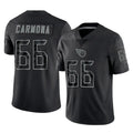 Blackjersey T.Titans #66 Fernando Carmona Jr. Player Black Limited Reflective Home Game Stitched Jerseys