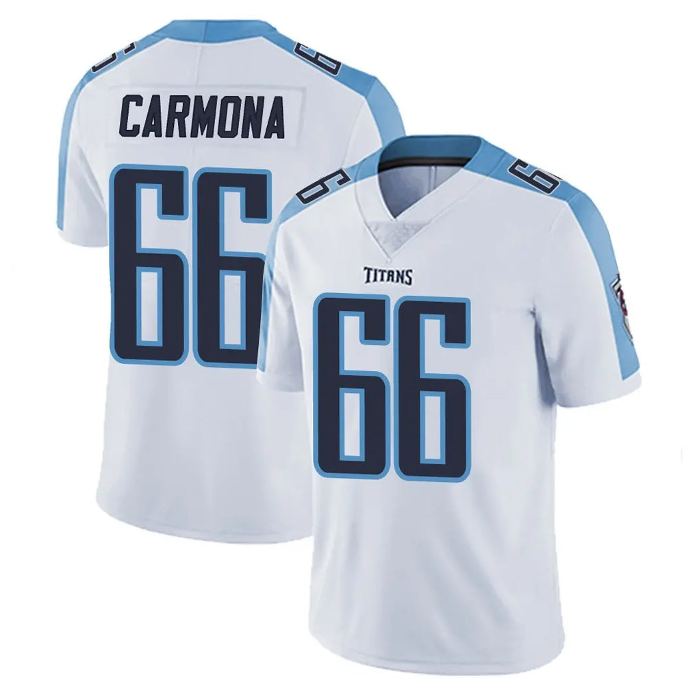 Blackjersey T.Titans #66 Fernando Carmona Jr. Player White Limited Vapor Untouchable Home Game Stitched Jerseys