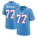Blackjersey T.Titans #77 Peter Skoronski Player Light Blue 2026 Game Home Stitched Jerseys