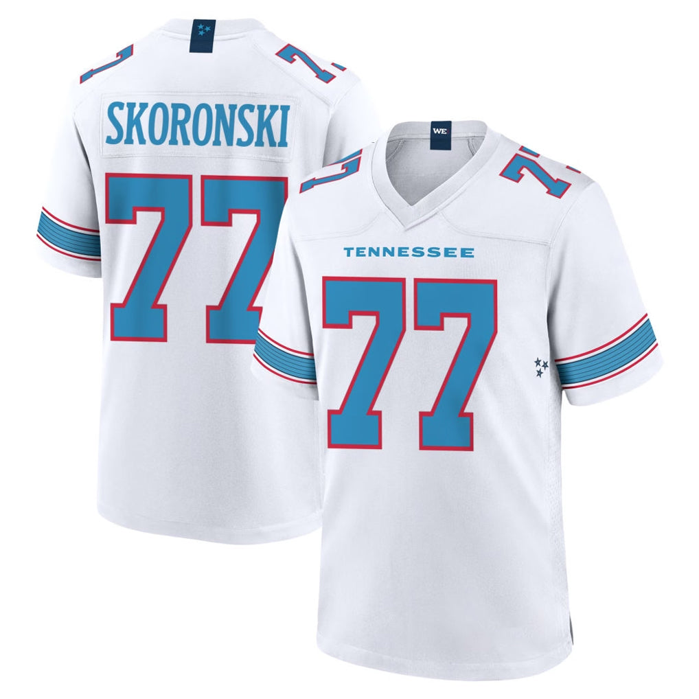 Blackjersey T.Titans #77 Peter Skoronski Player White 2026 Game Home Stitched Jerseys