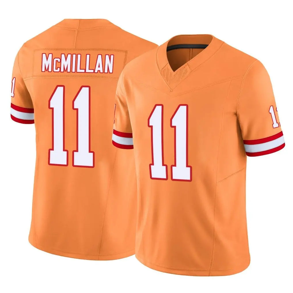 Blackjersey TB.Buccaneers #11 Jalen McMillan Player Orange Limited Vapor F.U.S.E. Home Game Stitched Jerseys