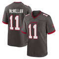 Blackjersey TB.Buccaneers #11 Jalen McMillan Player Pewter Alternate Home Game Stitched Jerseys
