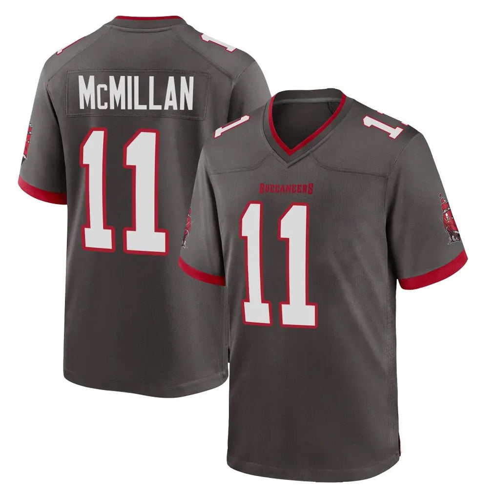 Blackjersey TB.Buccaneers #11 Jalen McMillan Player Pewter Alternate Home Game Stitched Jerseys