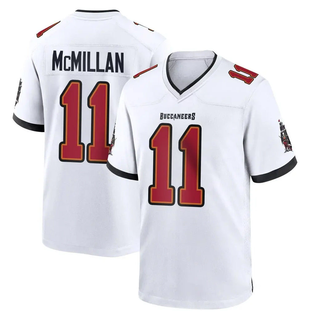 Blackjersey TB.Buccaneers #11 Jalen McMillan Player White Home Game Stitched Jerseys