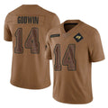 Blackjersey TB.Buccaneers #14 Chris Godwin Jr. Player Brown Limited Salute To Service Home Game Stitched Jerseys
