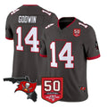 Blackjersey TB.Buccaneers #14 Chris Godwin Jr. Player Pewter Limited 2026 Season Vapor F.U.S.E. Home Game Stitched Jerseys