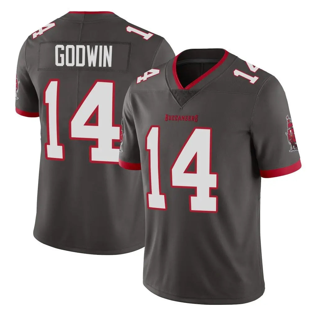 Blackjersey TB.Buccaneers #14 Chris Godwin Jr. Player Pewter Limited Alternate Vapor Home Game Stitched Jerseys