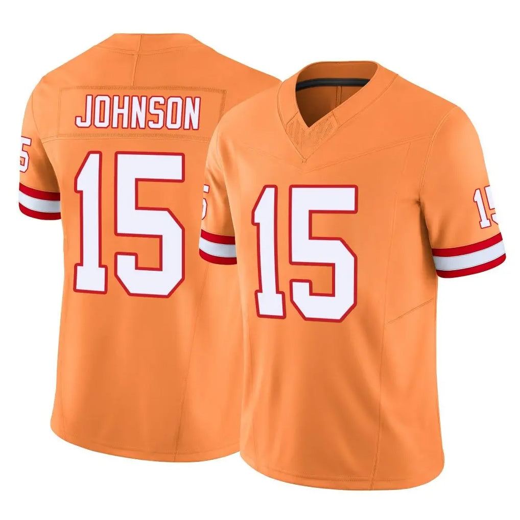 Blackjersey TB.Buccaneers #15 Tez Johnson Player Orange Limited Vapor F.U.S.E. Home Game Stitched Jerseys