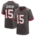 Blackjersey TB.Buccaneers #15 Tez Johnson Player Pewter Alternate Home Game Stitched Jerseys