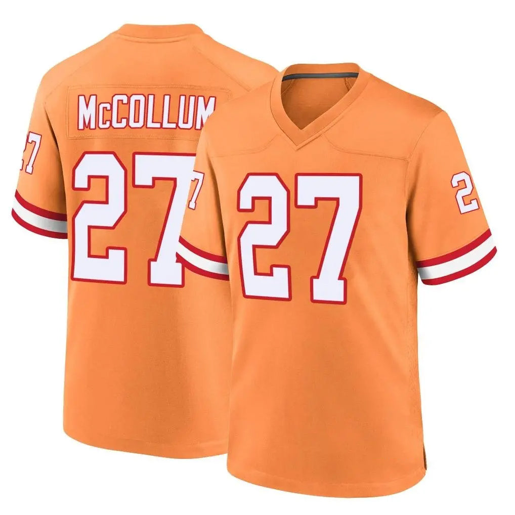 Blackjersey TB.Buccaneers #27 Zyon McCollum Player Orange Throwback Home Game Stitched Jerseys