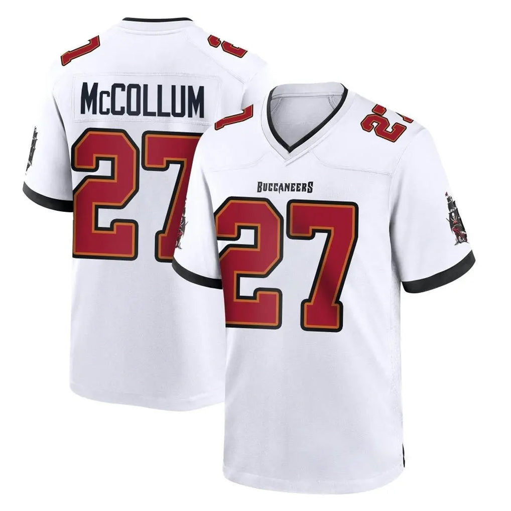 Blackjersey TB.Buccaneers #27 Zyon McCollum Player White Home Game Stitched Jerseys