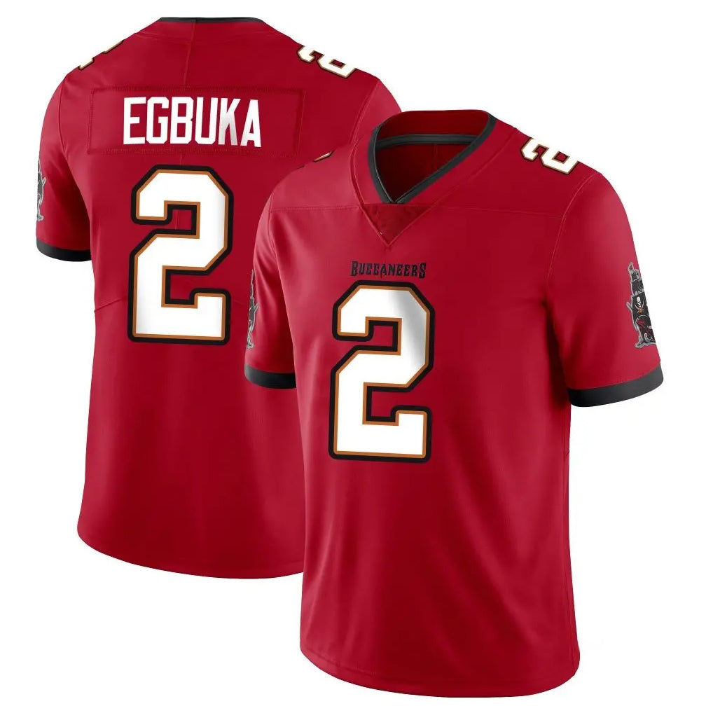 Blackjersey TB.Buccaneers #2 Emeka Egbuka Player Red Limited Vapor Home Game Stitched Jerseys