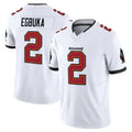 Blackjersey TB.Buccaneers #2 Emeka Egbuka Player White Limited Vapor F.U.S.E. Home Game Stitched Jerseys