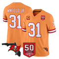 Blackjersey TB.Buccaneers #31 Antoine Winfield Jr. Player Orange 50th Season Vapor Limited Home Game Stitched Jerseys
