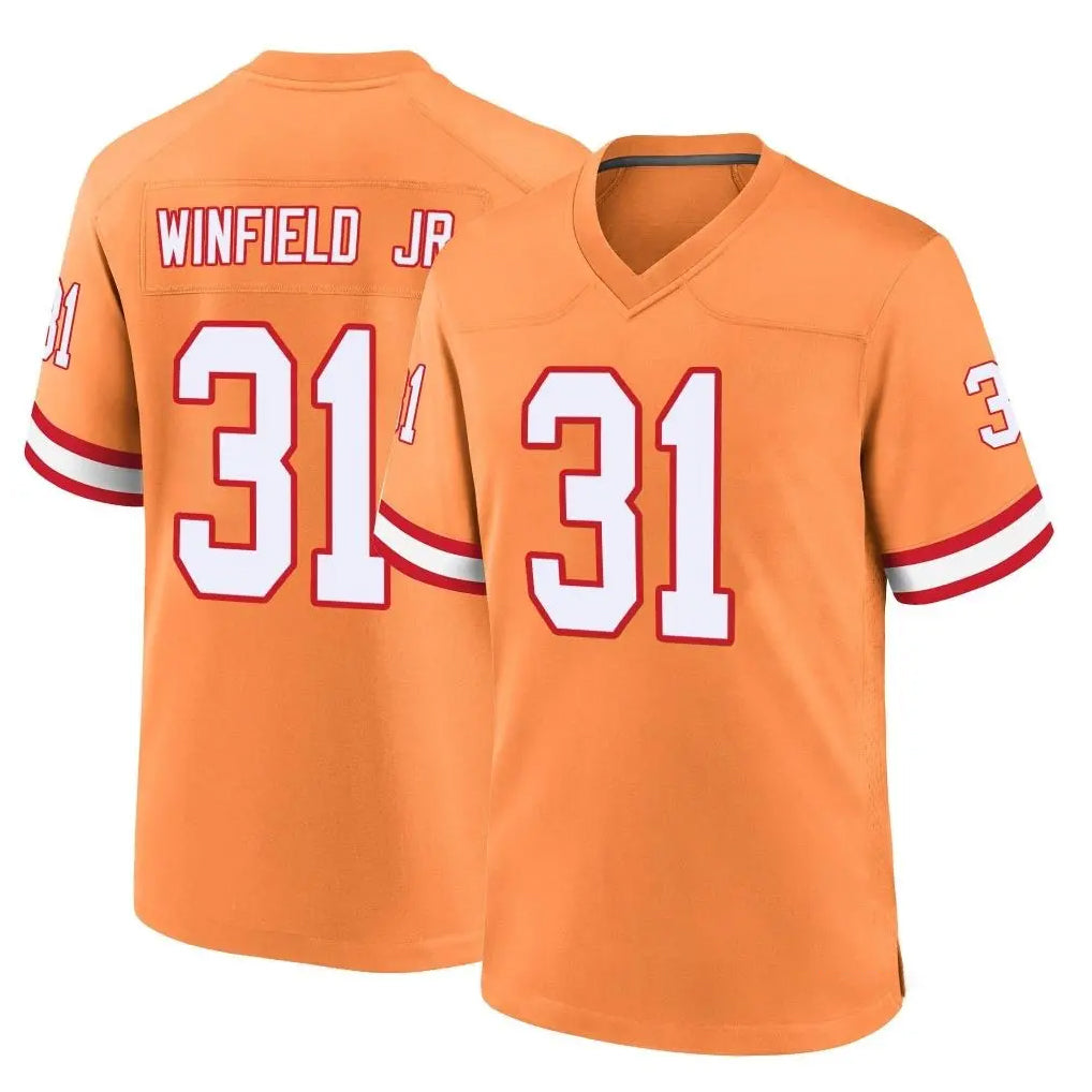 Blackjersey TB.Buccaneers #31 Antoine Winfield Jr. Player Orange Throwback Home Game Stitched Jerseys