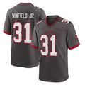 Blackjersey TB.Buccaneers #31 Antoine Winfield Jr. Player Pewter Alternate Home Game Stitched Jerseys