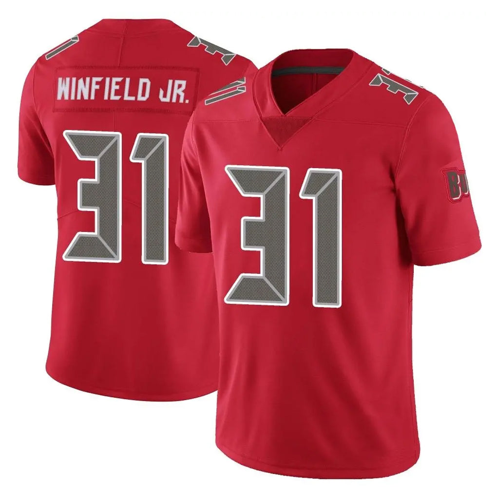 Blackjersey TB.Buccaneers #31 Antoine Winfield Jr. Player Red Limited Color Rush Home Game Stitched Jerseys