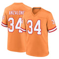 Blackjersey TB.Buccaneers #34 Alex Anzalone Player Orange Throwback Home Game Stitched Jerseys