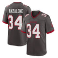Blackjersey TB.Buccaneers #34 Alex Anzalone Player Pewter Alternate Home Game Stitched Jerseys