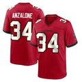 Blackjersey TB.Buccaneers #34 Alex Anzalone Player Red Home Game Stitched Jerseys