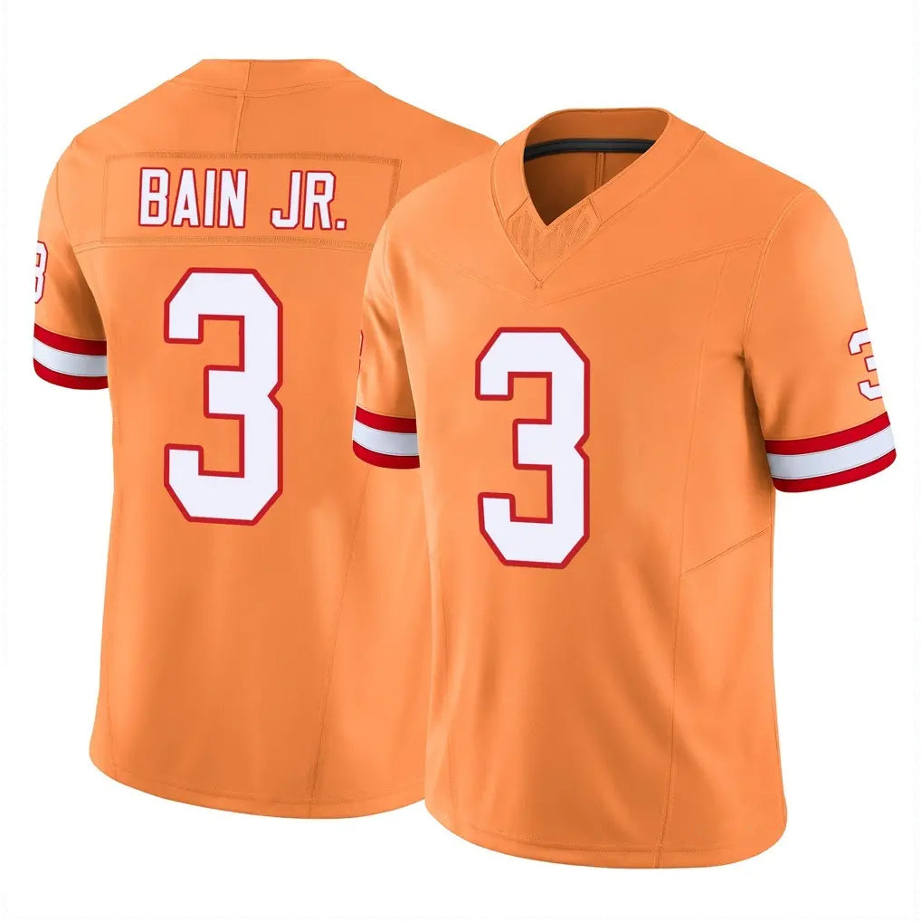 Blackjersey TB.Buccaneers #3 Rueben Bain Jr. Player Orange Limited Vapor F.U.S.E. Home Game Stitched Jerseys