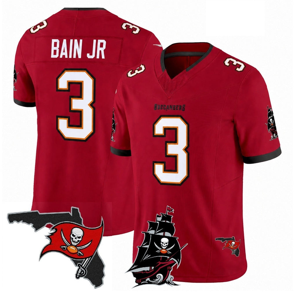 Blackjersey TB.Buccaneers #3 Rueben Bain Jr. Player Red Limited 2026 Season Vapor F.U.S.E. Home Game Stitched Jerseys