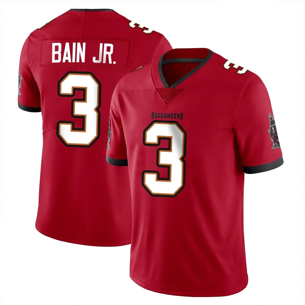 Blackjersey TB.Buccaneers #3 Rueben Bain Jr. Player Red Limited Vapor F.U.S.E. Home Game Stitched Jerseys