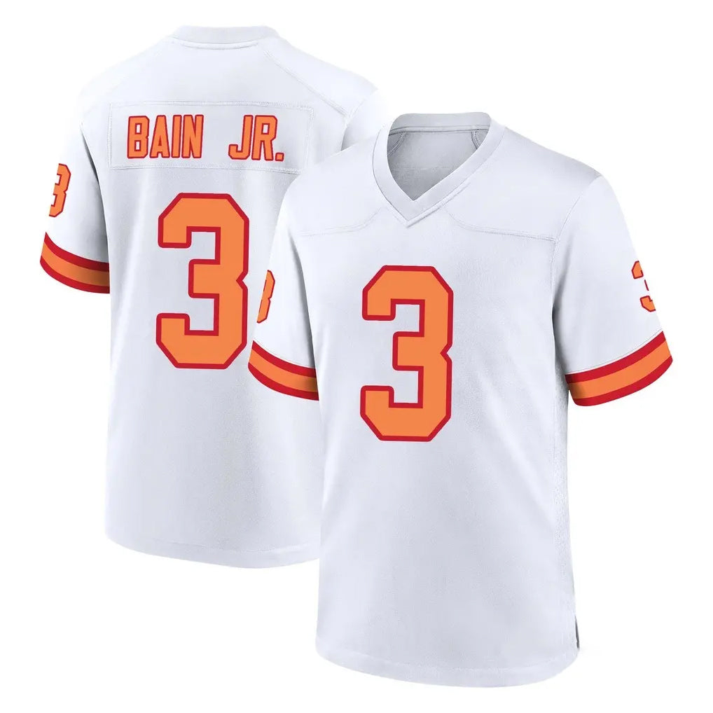 Blackjersey TB.Buccaneers #3 Rueben Bain Jr. Player White '76 Home Game Stitched Jerseys