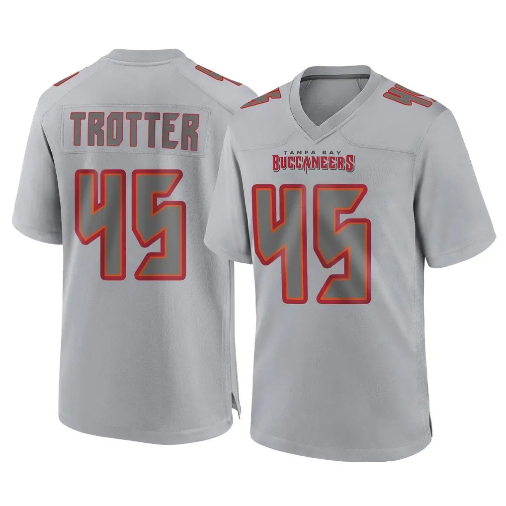 Blackjersey TB.Buccaneers #45 Josiah Trotte Player Gray Atmosphere Fashion Home Game Stitched Jerseys