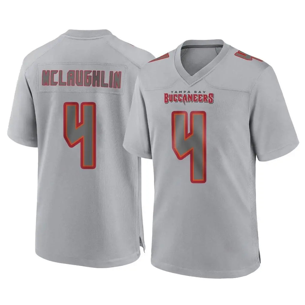 Blackjersey TB.Buccaneers #4 Chase McLaughlin Player Gray Atmosphere Fashion Home Game Stitched Jerseys